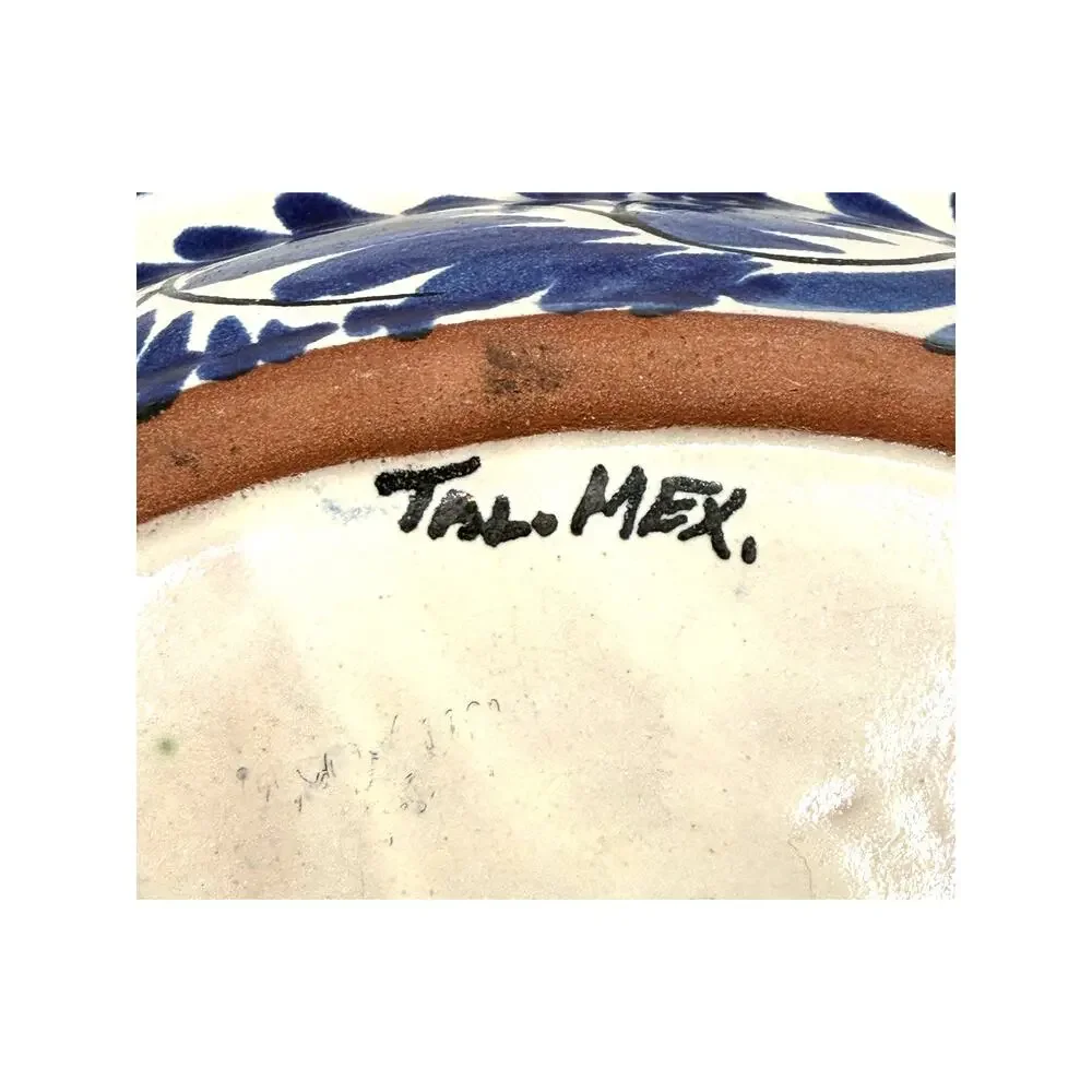 Mexican Talavera Hand Painted Pottery Serving Bowl